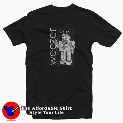 Weezer Robot 90s Vintage Retro Unisex T-shirt On Sale