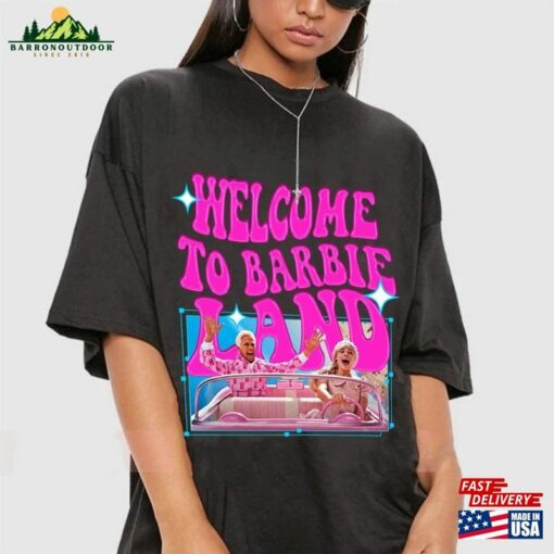 Welcome To Barbie Land Shirt Margot Robbie Ryan Gosling T-Shirt Classic