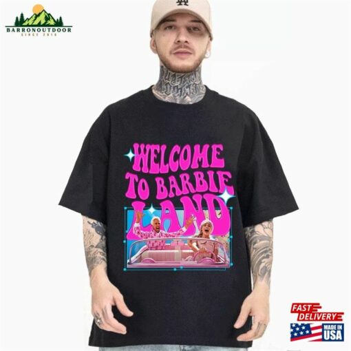 Welcome To Barbie Land Shirt Margot Robbie Ryan Gosling T-Shirt Classic