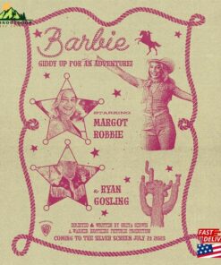 Western Barbie Shirt Pre Order Vintage Style Movie Parody T-Shirt Classic