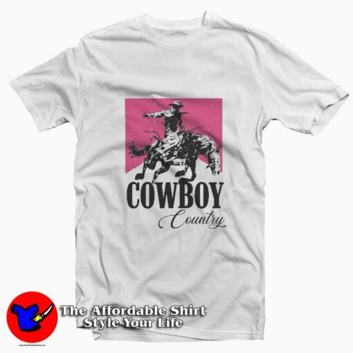 Western Cowboy Country Pink Rodeo Graphic T-Shirt On Sale