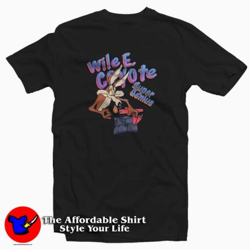 Wile E Coyote Super Genius Looney Tunes T-Shirt Cheap