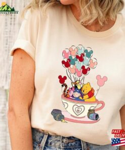 Winnie The Pooh Balloon Tea Cup Shirt Disney Characters Classic Hoodie Winnie The Pooh Balloon Tea Cup Shirt Disney Characters Classic Hoodie