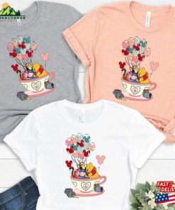 Winnie The Pooh Balloon Tea Cup Shirt Disney Characters Classic Hoodie Winnie The Pooh Balloon Tea Cup Shirt Disney Characters Classic Hoodie