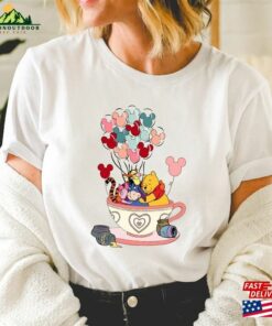 Winnie The Pooh Balloon Tea Cup Shirt Disney Characters Classic Hoodie 2 Winnie The Pooh Balloon Tea Cup Shirt Disney Characters Classic Hoodie 3