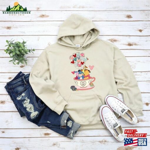 Winnie The Pooh Balloon Tea Cup Shirt Hoodie Sweatshirt Disney Characters