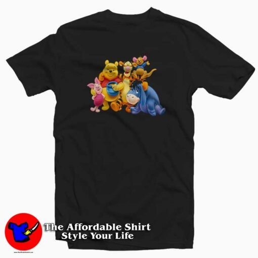 Winnie The Pooh Piglet Eeyore Kanga Tigger T-shirt On Sale