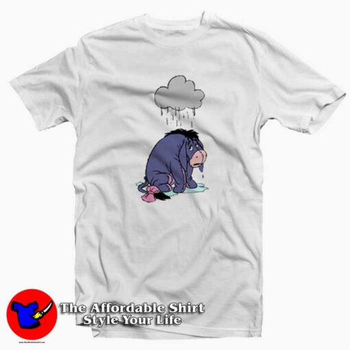 Winnie The Pooh Rainy Sad Eeyore Unisex T-shirt On Sale