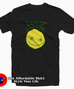 Wiz Khalifa Fat Line Smiley Tee Shirt Wiz Khalifa Fat Line Smiley Tee Shirt