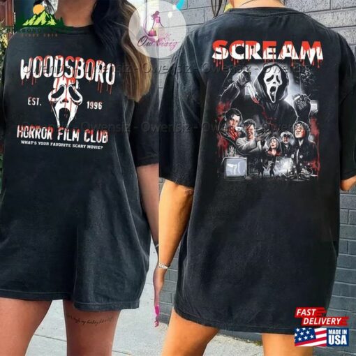 Woodsboro Horror Film Club 2 Sided Shirt Scream Vintage Halloween T-Shirt Classic