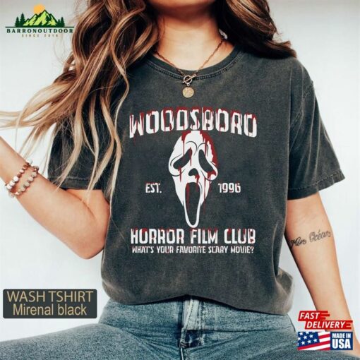 Woodsboro Horror Film Club Shirt Halloween Movie T-Shirt Sweatshirt