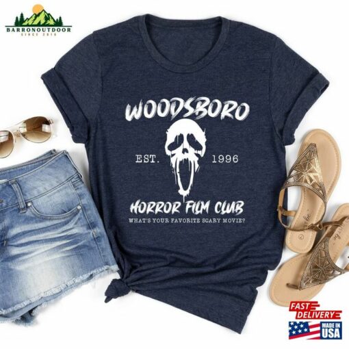 Woodsboro Shirt Scary Movie Horror Film Club T-Shirt Hoodie Classic