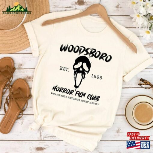 Woodsboro Shirt Scary Movie Horror Film Club T-Shirt Hoodie Classic