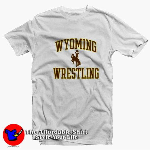 Wyoming Cowboys Apparel Wrestling Graphic T-Shirt On Sale