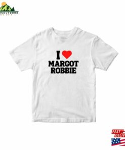 Y2k Baby Tee Margot Robbie Film Actor 2000’S T Shirt I Heart Love 90S Aesthetic Grunge Clothing Babydoll T-Shirt Sweatshirt