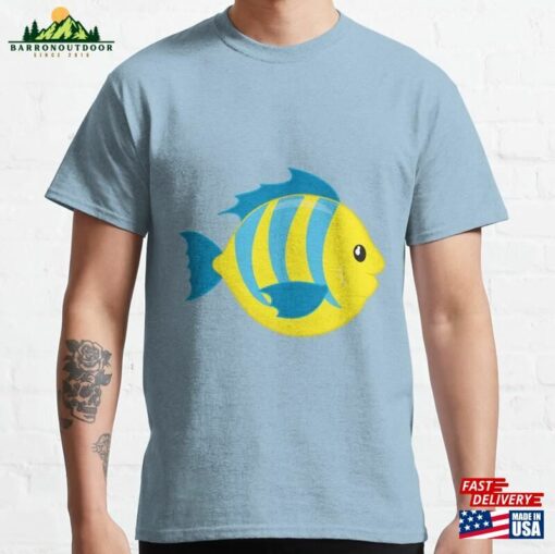 Yellow And Blue Fish Classic T-Shirt Unisex