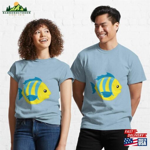 Yellow And Blue Fish Classic T-Shirt Unisex