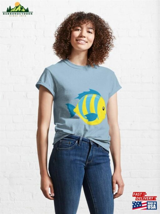 Yellow And Blue Fish Classic T-Shirt Unisex