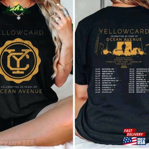 Yellow Card Rock Band 2023 Tour Fan Gift T-Shirt Classic Unisex