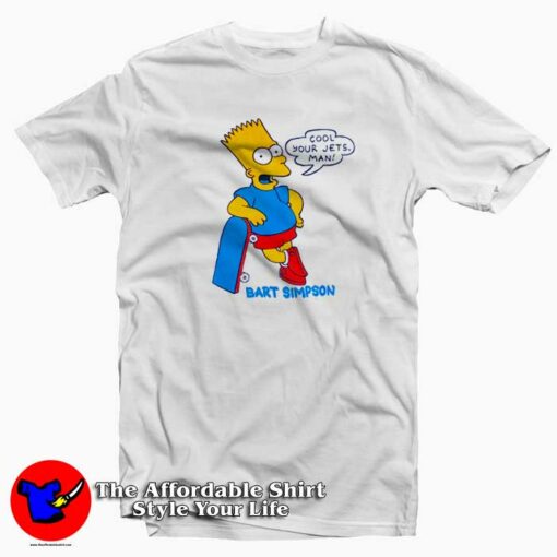 Your Jets Man Bart Simpson Graphic T-Shirt Cheap