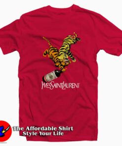 YvesSaintLaurent Tigers Vintage Poster T-Shirt On Sale YvesSaintLaurent Tigers Vintage Poster T-Shirt On Sale