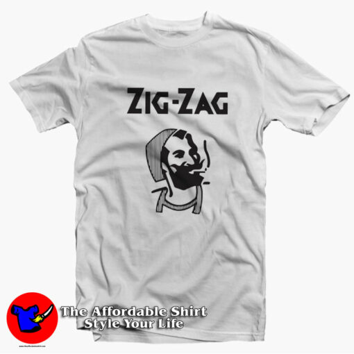 Zig Zag Stoner Weed Paper Rolling Hippie T-Shirt On Sale