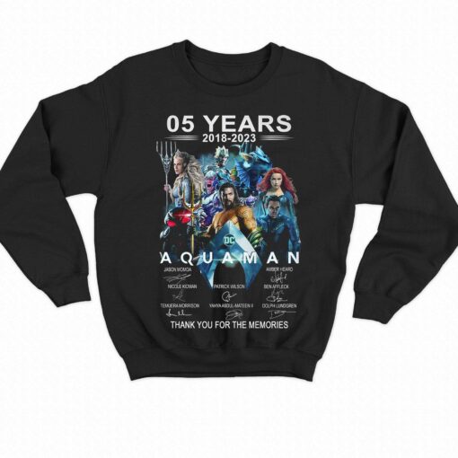 05 Years 2018 – 2023 Aquaman Thank You For The Memories T-shirt