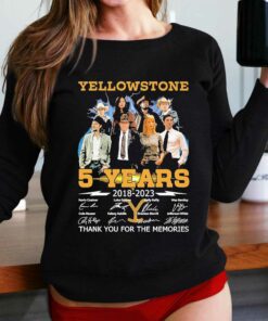 05 Years Anniversary Of Yellowstone 2018-2023 Thank You For The Memories Signatures Shirt 05 Years Anniversary Of Yellowstone 2018-2023 Thank You For The Memories Signatures Shirt