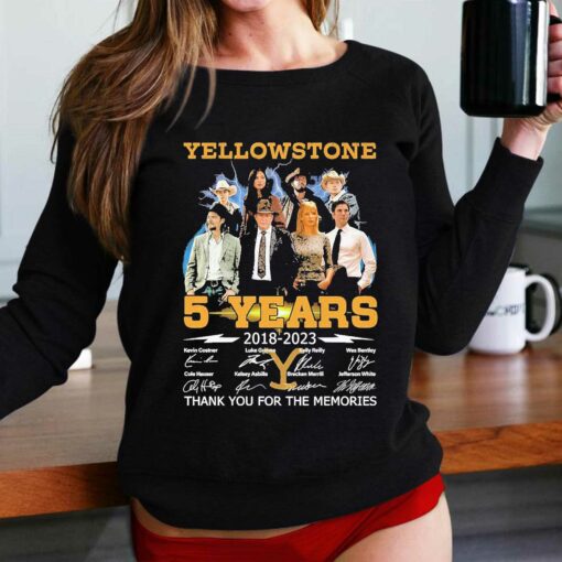 05 Years Anniversary Of Yellowstone 2018-2023 Thank You For The Memories Signatures Shirt