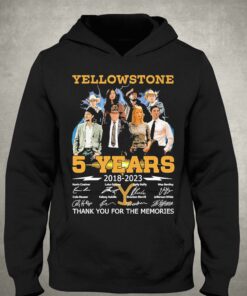 05 Years Anniversary Of Yellowstone 2018 2023 Thank You For The Memories Signatures Shirt 3