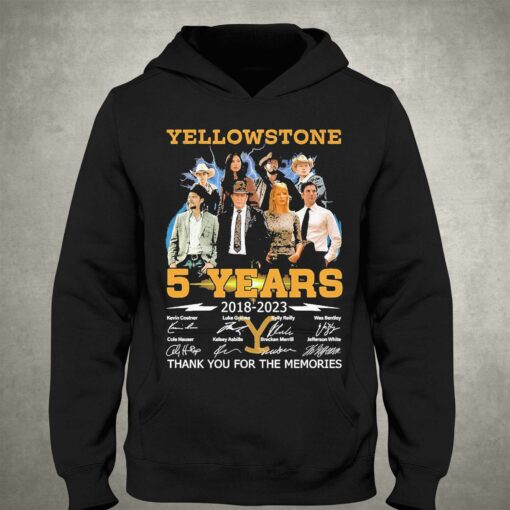 05 Years Anniversary Of Yellowstone 2018-2023 Thank You For The Memories Signatures Shirt