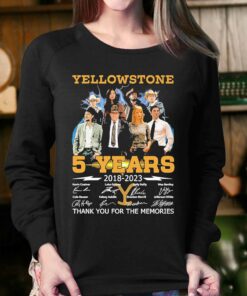 05 Years Anniversary Of Yellowstone 2018 2023 Thank You For The Memories Signatures Shirt 4