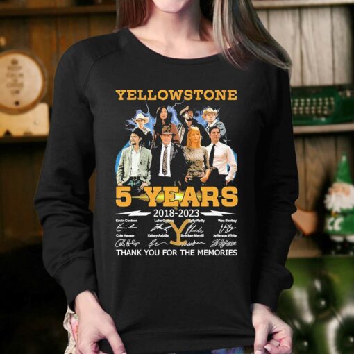 05 Years Anniversary Of Yellowstone 2018-2023 Thank You For The Memories Signatures Shirt