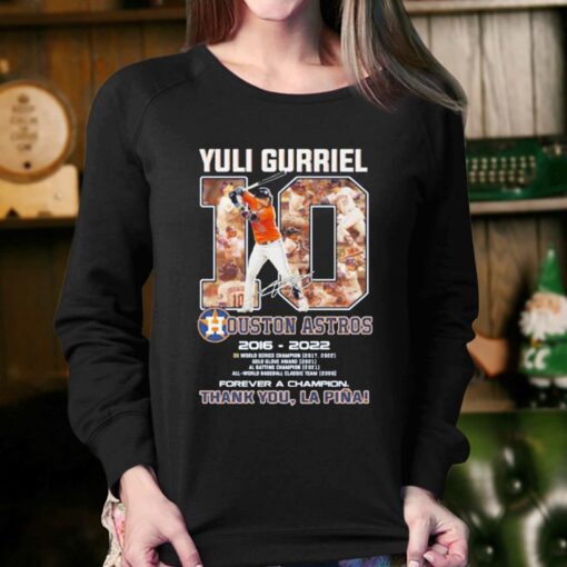 10 Yuli Gurriel Houston Astros 2016 2022 Forever A Champion Thank You Shirt