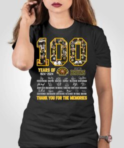 100 Years Of 1924 2024 Boston Bruins Thank You For The Memories T shirt 2