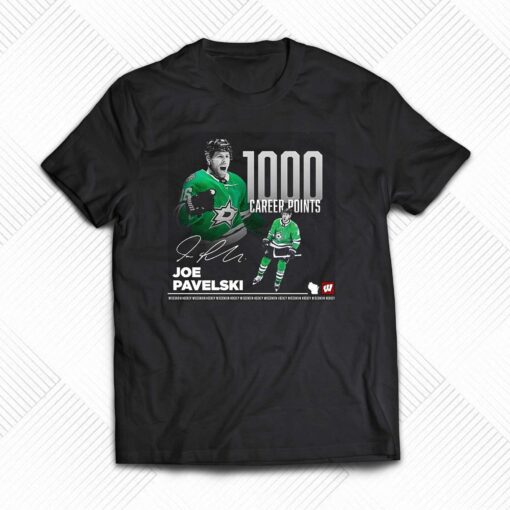 1000 Career Points Joe Pavelski Dallas Stars Signature Shirt