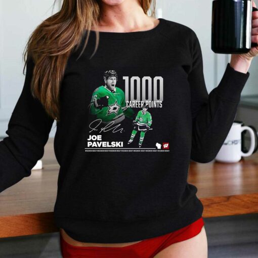 1000 Career Points Joe Pavelski Dallas Stars Signature Shirt