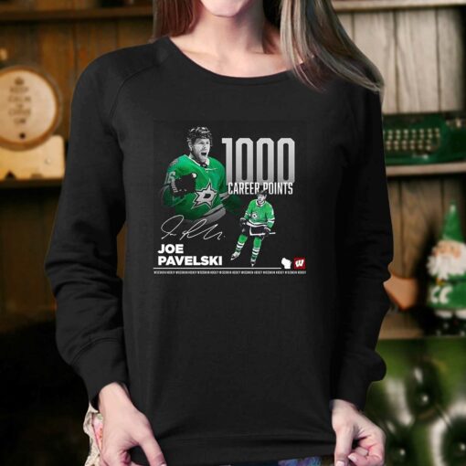 1000 Career Points Joe Pavelski Dallas Stars Signature Shirt