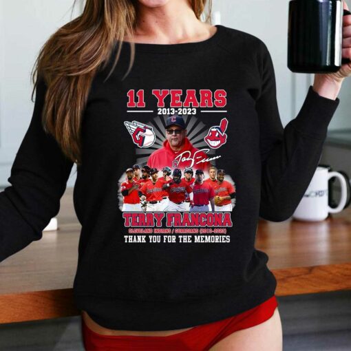 11 Years 2013 – 2023 Terry Francona Thank You For The Memories T-shirt