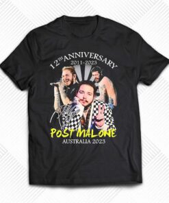 12th Anniversary 2011 2023 Post Malone Australia 2023 Signature Shirt 1