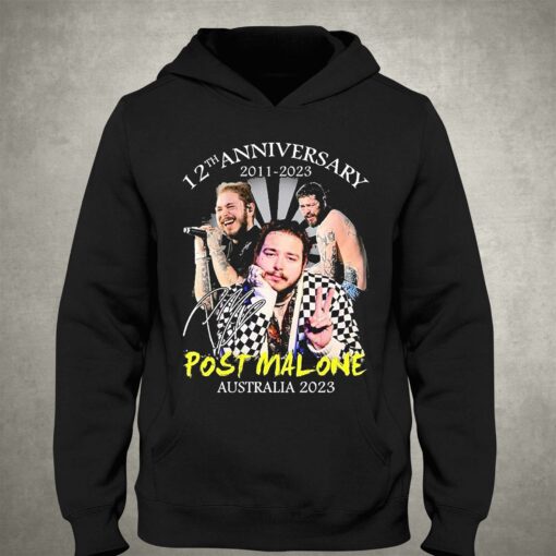 12th Anniversary 2011-2023 Post Malone Australia 2023 Signature Shirt