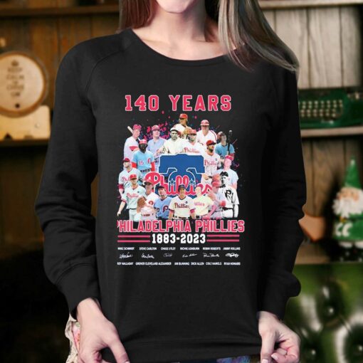 140 Years Of Philadelphia Phillies Baseball Team 1883-2023 Signatures Shirt