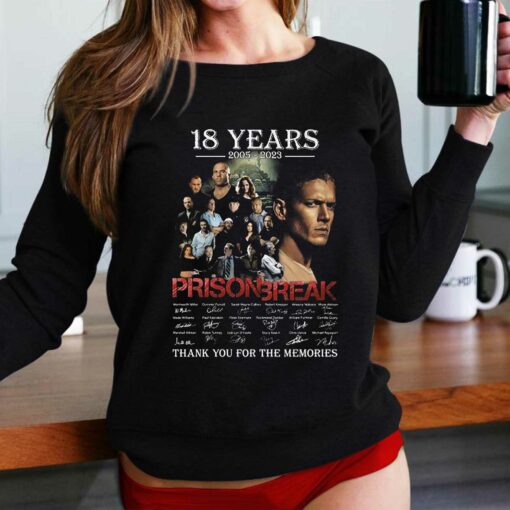 18 Years 2005 – 2023 Prison Break Thank You For The Memories T-shirt