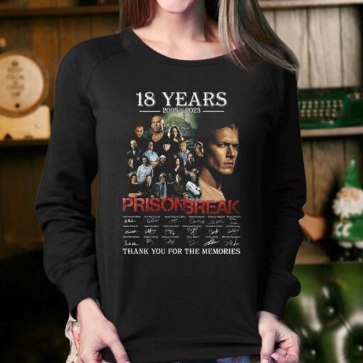 18 Years 2005 – 2023 Prison Break Thank You For The Memories T-shirt