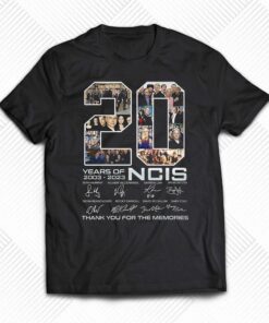 20 Years Of 2003 – 2023 Ncis Signature Thank You For The Memories T-shirt 20 Years Of 2003 – 2023 Ncis Signature Thank You For The Memories T-shirt