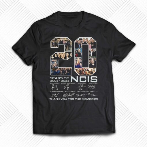 20 Years Of 2003 – 2023 Ncis Signature Thank You For The Memories T-shirt