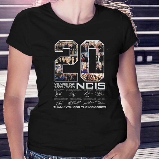 20 Years Of 2003 – 2023 Ncis Signature Thank You For The Memories T-shirt