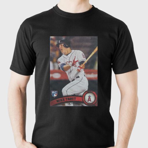 2011 Topps Baseball Mike Trout Angels Shirt