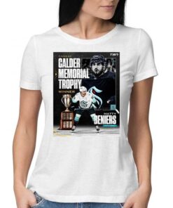 2022-2023 Calder Memorial Trophy Winner Matty Beniers Seattle Kraken Poster Shirt