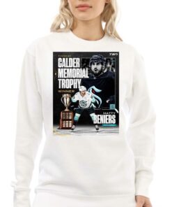 2022 2023 Calder Memorial Trophy Winner Matty Beniers Seattle Kraken Poster Shirt 4